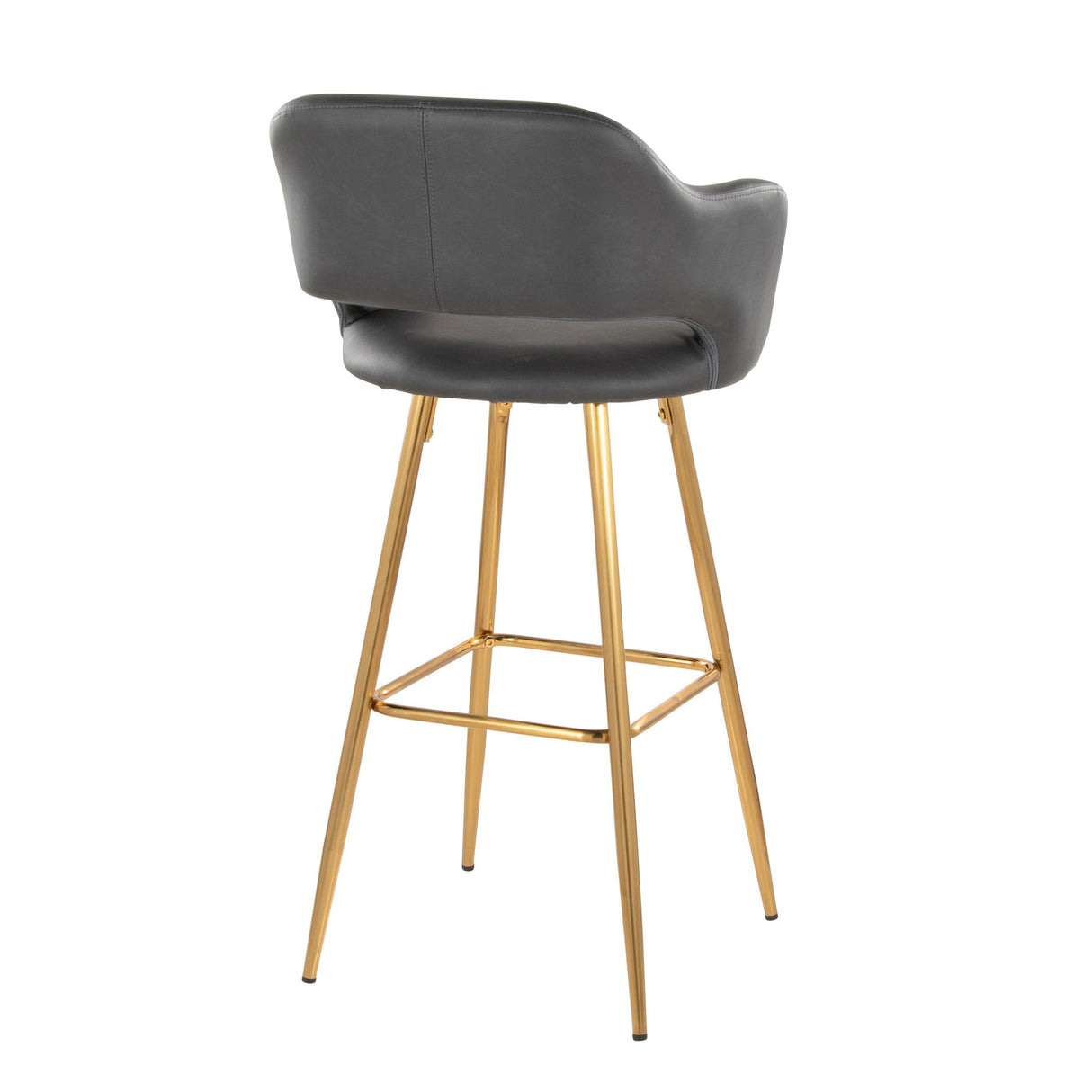 Margarite - Contemporary Fixed Height Barstool With Footrest (Set of 2) With Square by Couch.com