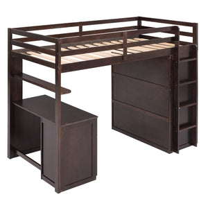 Loft Bed With Drawers, Desk, And Wardrobe by Couch.com
