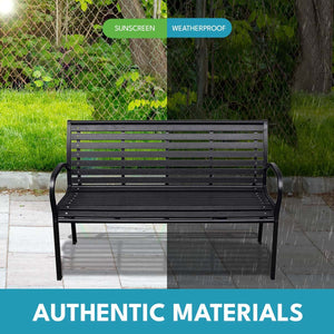 Patio Bench Steel - Black by Couch.com