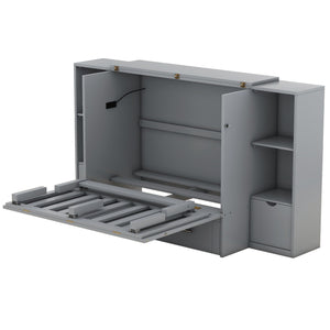 Murphy Bed With Shelves, Drawers And USB Ports by Couch.com