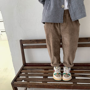 Children's Fashionable Elastic Corduroy Pants