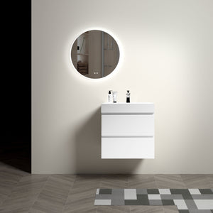 Alice - Bathroom Vanity With Large Storage, Sink Wall Mounted Floating Bathroom Vanity For Modern Bathroom, One-Piece Sink Basin Without Drain And Faucet by Couch.com