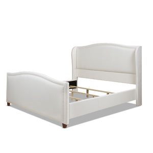 Carmen - Upholstered Wingback Panel Bed Frame by Couch.com