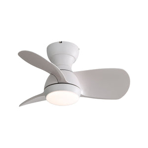 23" Bedroom Ceiling Fan With 3 Color Dimmable 3 ABS Blades Remote Control Dc Motor Black With 18W Led Light by Couch.com