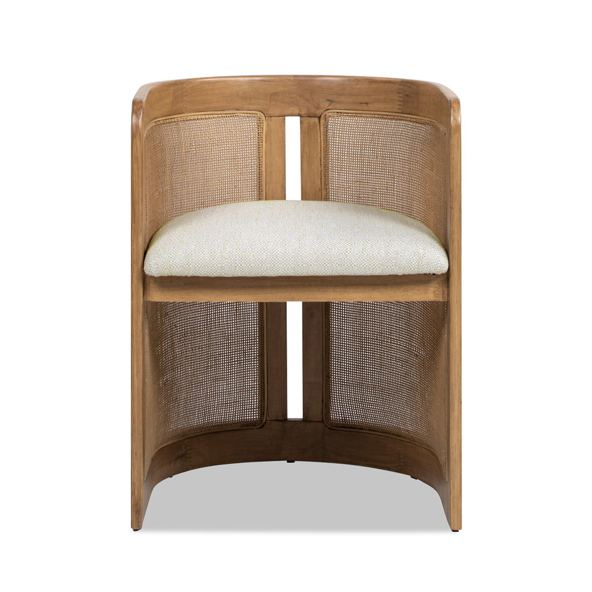 Lilith - Curved Upholstered Dining Chair, Stain Resistant High - White Pepper by Couch.com