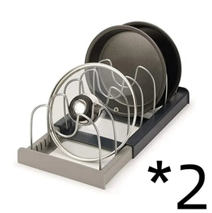 Stainless Steel Adjustable Pot Lid Rack