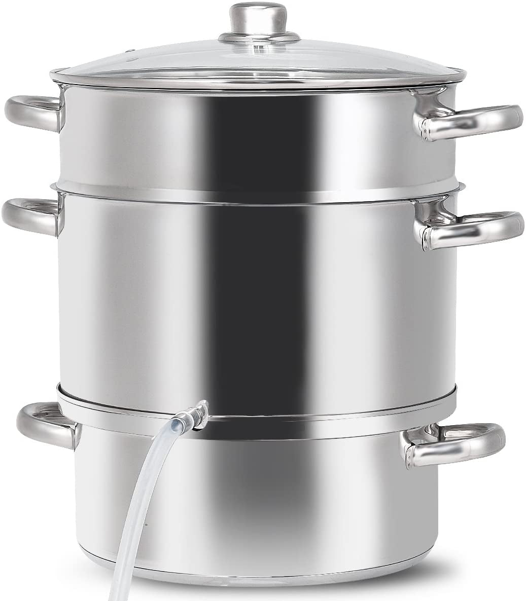 11-Quart Stainless Steel Pan Fruit Juicer Steamer