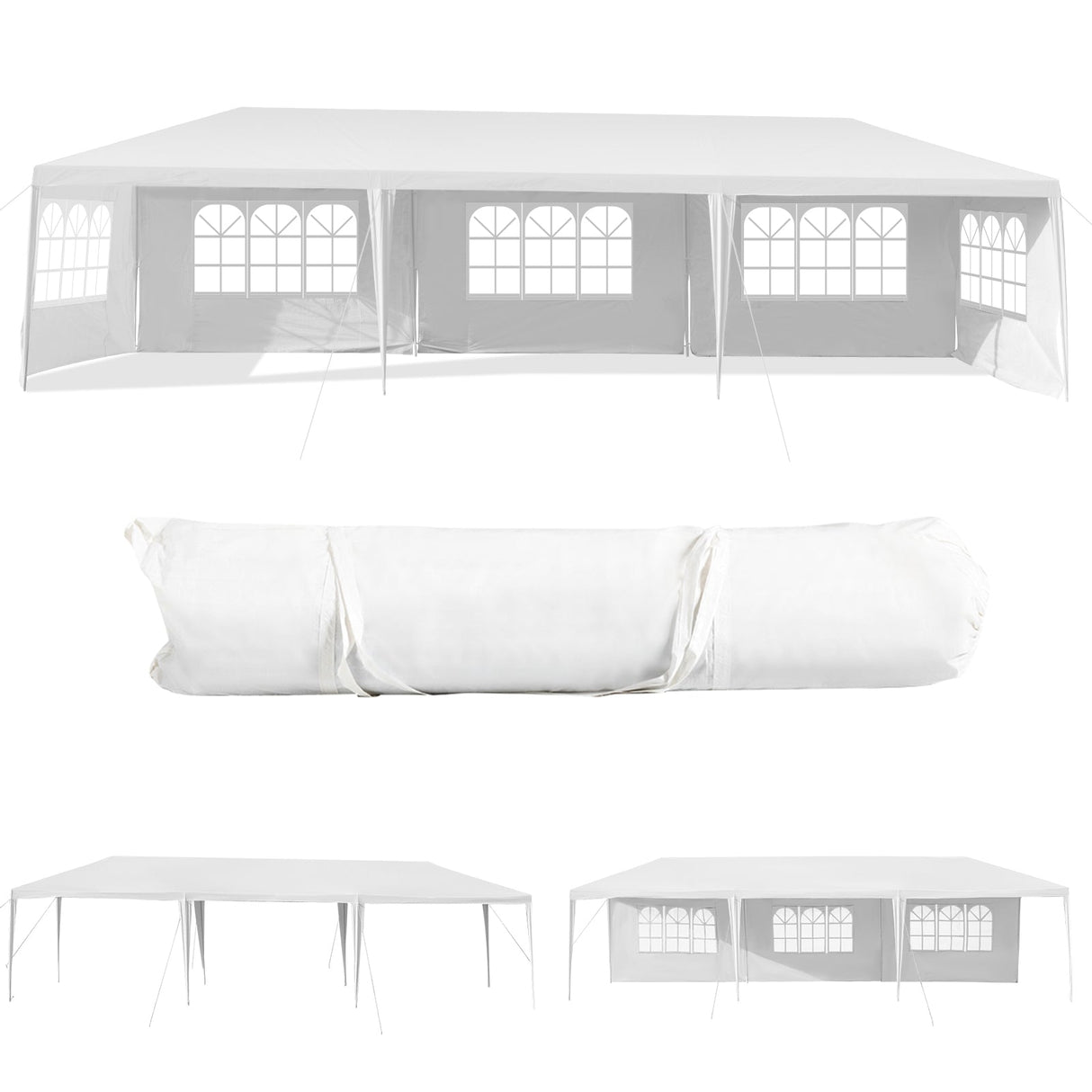10 x 30 Feet Canopy Tent with 5 Removable Sidewalls for Party Wedding by DirectDeals
