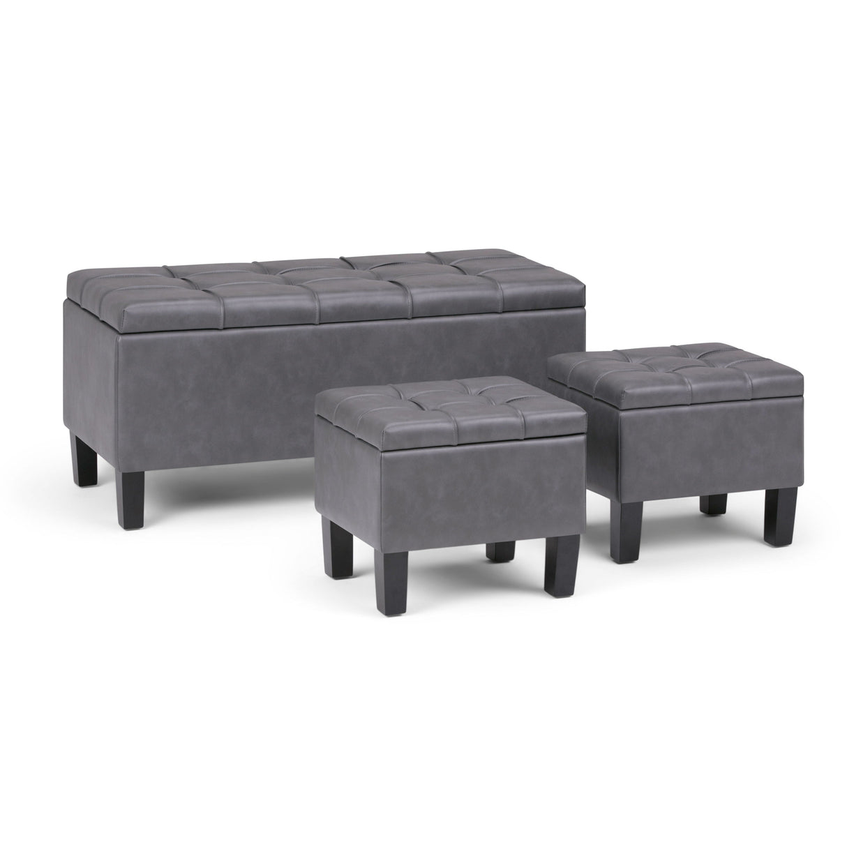 Dover - 3 Piece Storage Ottoman Contemporary Design by Couch.com