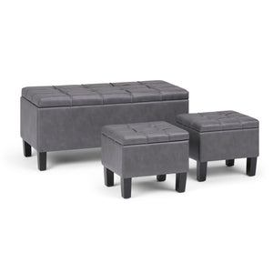 Dover - 3 Piece Storage Ottoman Contemporary Design by Couch.com