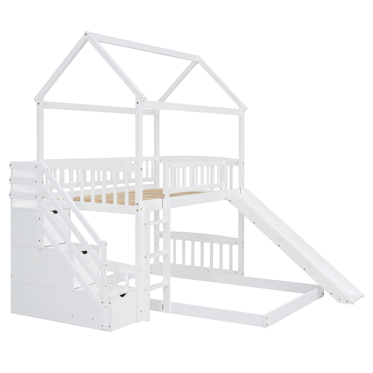 House Bunk Bed With Slide by Couch.com