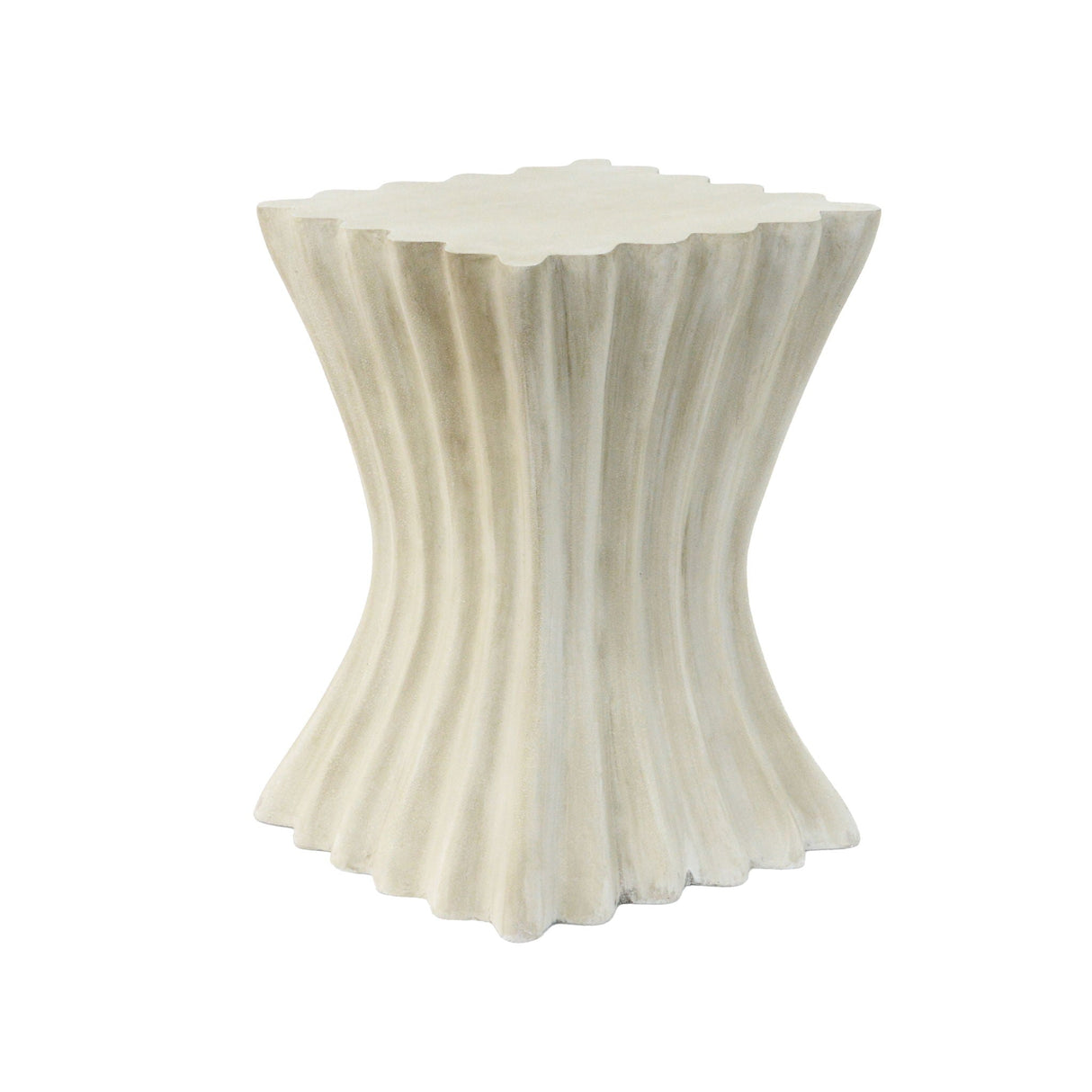 Mgo Archaistic Wavy Side Table - Antique Sandstone