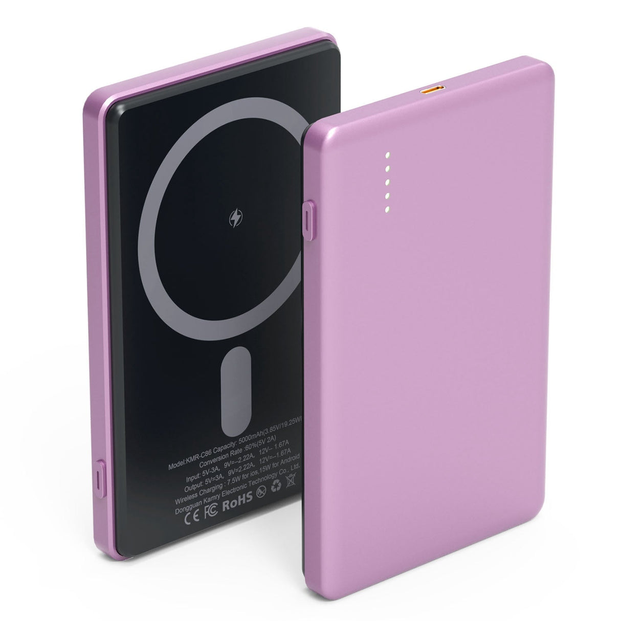 2 In 1 5000mAh Slim MagSafe Wireless Power Bank by DirectDeals