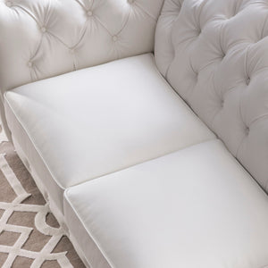 Traditional Tufted Leather Chesterfield Nailhead Sofa by Couch.com