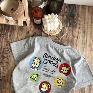 Summer Boys And Girls Fashion Short Sleeve T-shirt