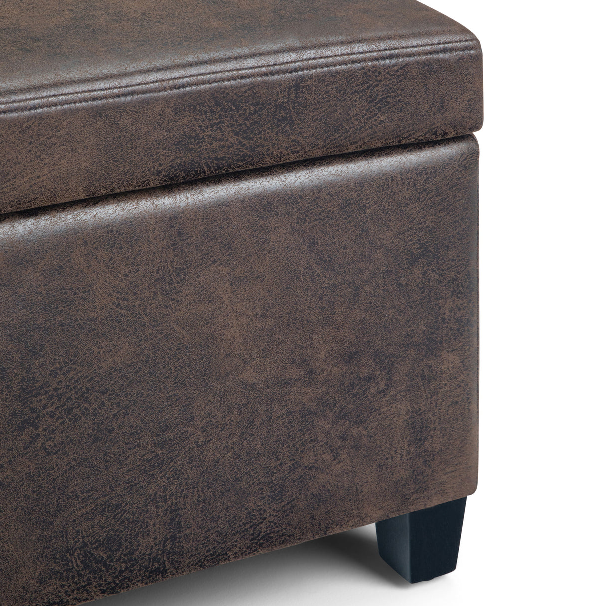 Avalon - Storage Ottoman Bench - Distressed Brown by Couch.com