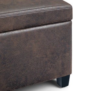 Avalon - Storage Ottoman Bench - Distressed Brown by Couch.com