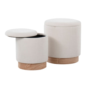 Marla - Contemporary, Nesting Ottoman Set by Couch.com