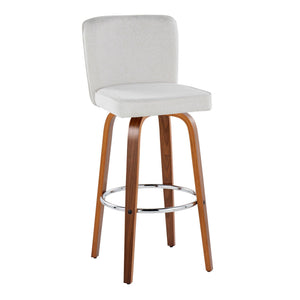 Henry - Contemporary Fixed Height Barstool With Swivel With Round Footrest (Set of 2) by Couch.com