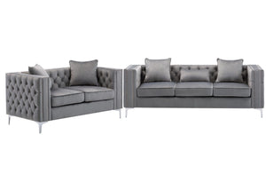 Lorreto - Velvet Fabric Living Room Set by Couch.com