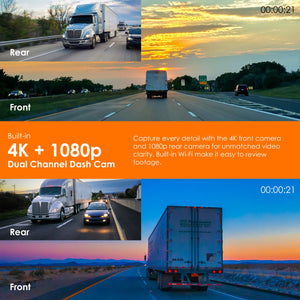 Rexing CP DUO 686 Wireless Apple CarPlay & Android Auto Display with 4K Dash Cam (Open Box)