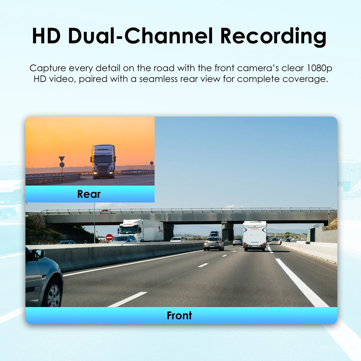 Rexing DT2 Dual Channel 1080p Front and Rear Dash Cam (Open Box)