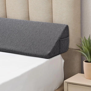 REOKA Bed Gap Filler | Wedge Pillow Headboard (King Sized) Bed Wedge Pillow for Headboard | Memory Foam Pillow Wedge for Headboard Gap Posture Bolster Pillow for Bed 6" Gap Filler for Bed (Gray)