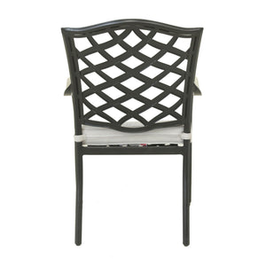 Outdoor 5 Piece Round Dining Set With 4 Arm Chairs - Cast Silver by Couch.com