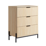 Mid-Century 3 Drawer Chest With Reeded Drawer Fronts by Couch.com