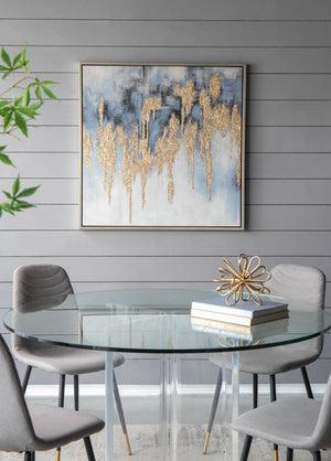 Modern Oil Painting, Square Framed Wall Art For Living Room Dining Room Office - Multicolor by Couch.com