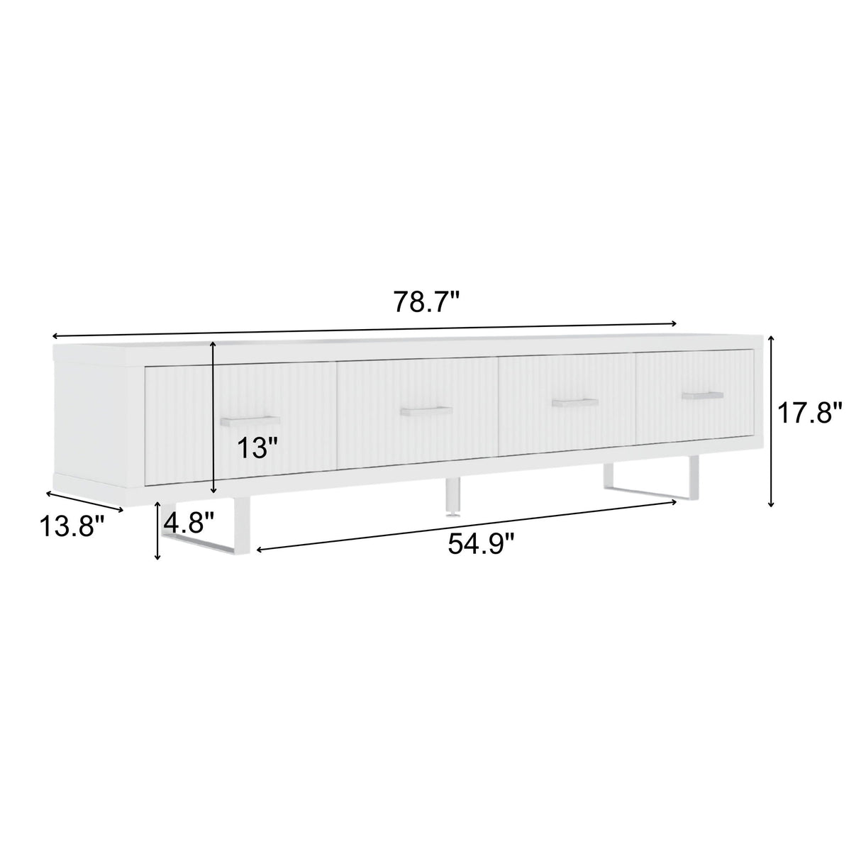 TV Stand With Slatted Drawers