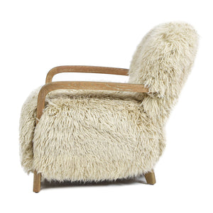 Enchante - New Zealand Sheepskin Accent Arm Chair - Taupe / Natural by Couch.com