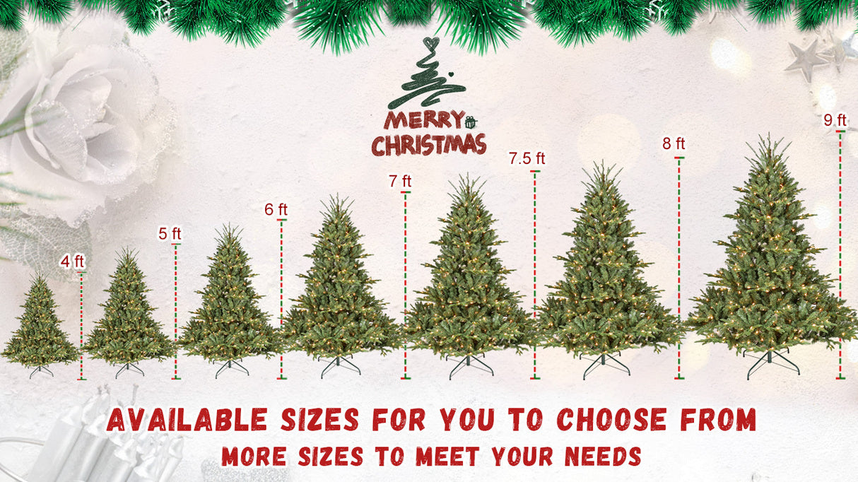5FT The Full-Bodied Pre-Lit Evergreen Christmas Tree