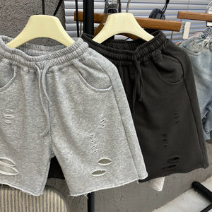 Multi-hole Terry Sports Shorts Children's Summer Clothing