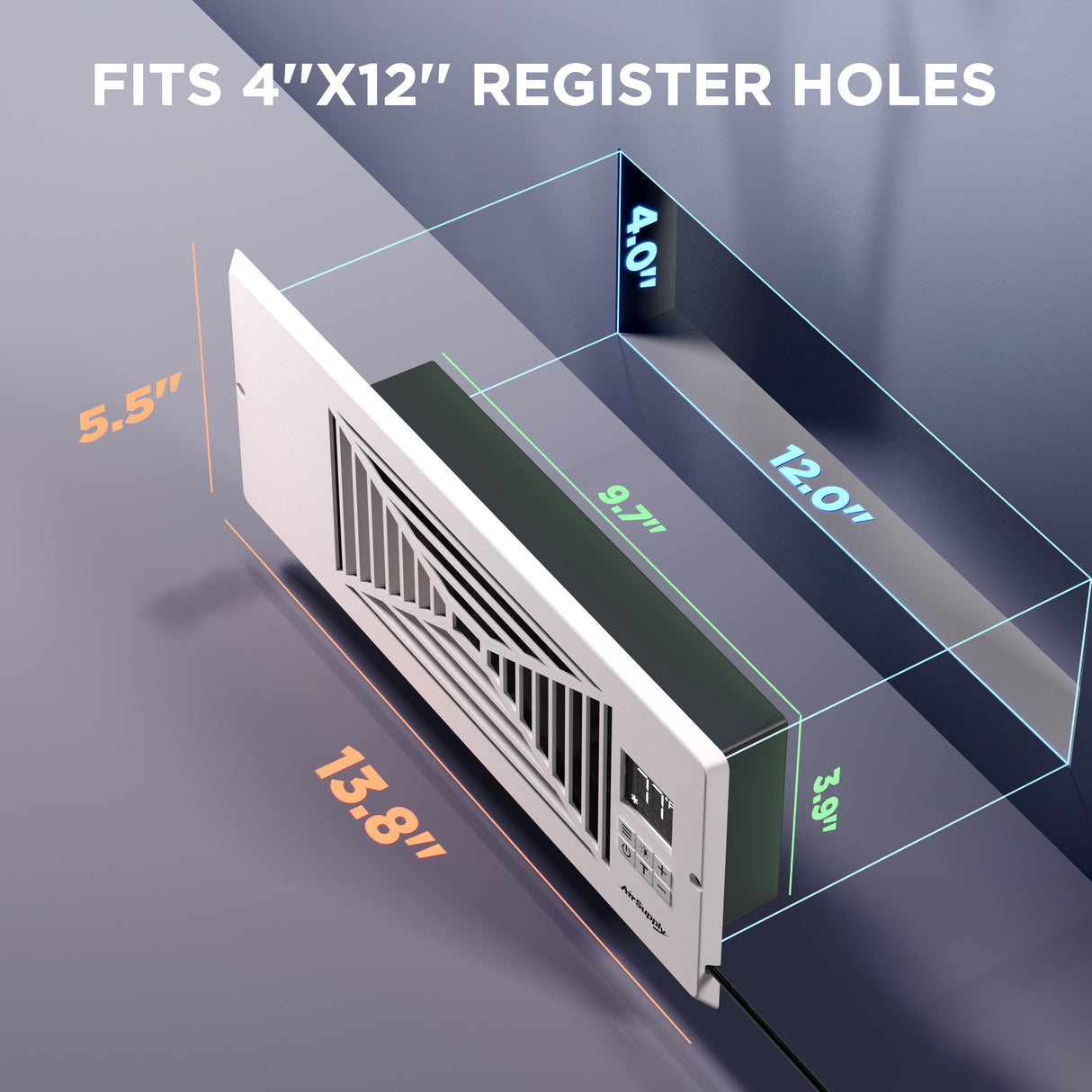 (Open Box) AirSupply BS412 Register Booster Fan