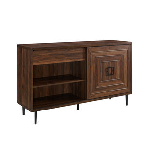 Contemporary Sliding Door Sideboard With Detail - Dark Walnut by Couch.com