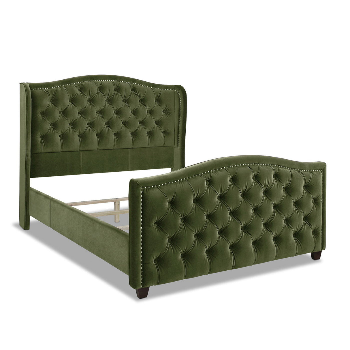 Marcella - Upholstered Shelter Headboard Bed Set by Couch.com