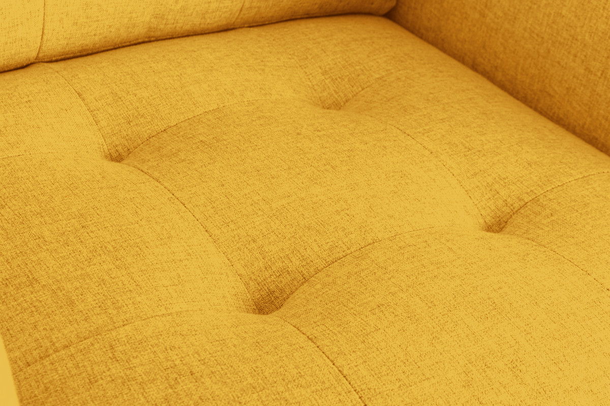 Victoria - Linen Fabric Armchair With Metal Legs, Side Pockets, And Pillow by Couch.com