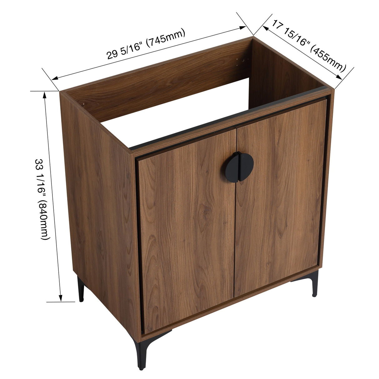 Modern Bathroom Vanity Storage Cabinet With Soft Closing Doors And Engineered Wood Construction by Couch.com