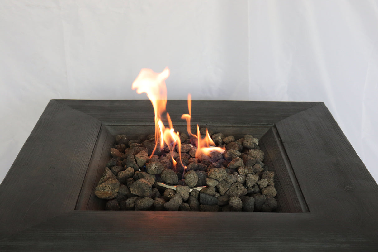 Fiber Reinforced Propane / Natural Gas, Fire Pit Table - Charcoal by Couch.com