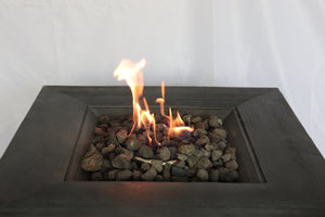 Fiber Reinforced Propane / Natural Gas, Fire Pit Table - Charcoal by Couch.com