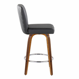 Henry - Contemporary Fixed Height Counter Stool With Swivel With Round Footrest (Set of 2) by Couch.com