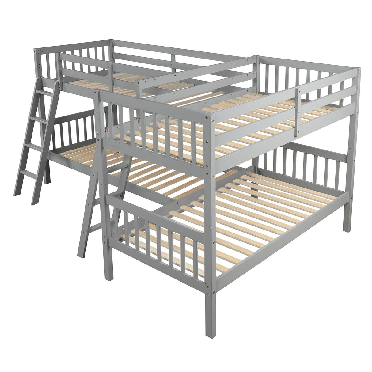 L Shaped Bunk Bed With Ladder by Couch.com