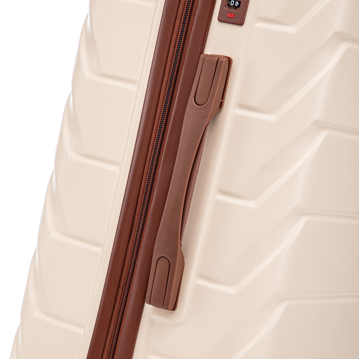 3-Piece ABS Spinner Wheel Luggage Set 20"/24"/28" Beige