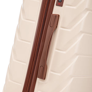 3-Piece ABS Spinner Wheel Luggage Set 20"/24"/28" Beige
