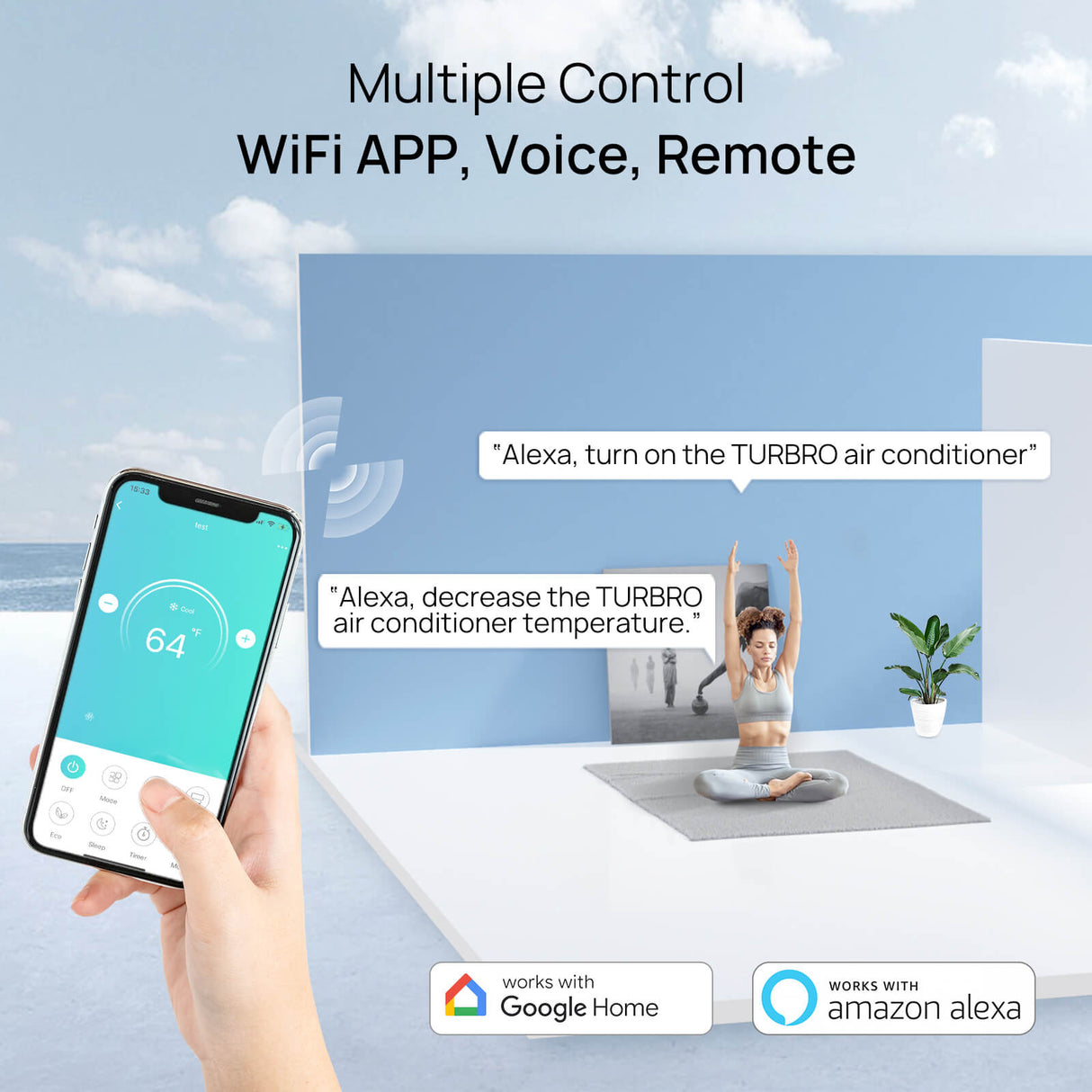 Greenland 36,000 BTU Dual Zone(2) Mini Split AC with Heat Pump (R454B)