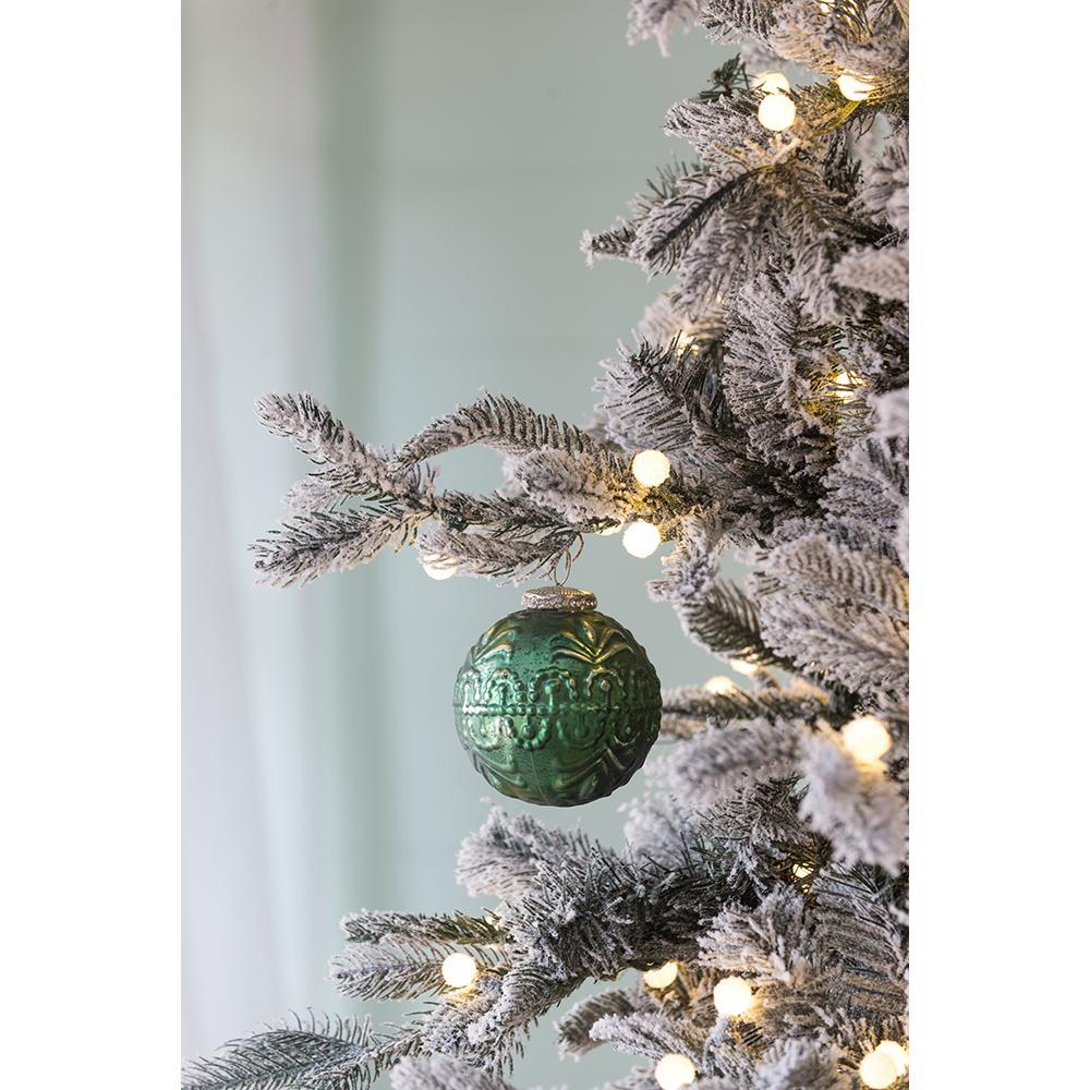 Christmas Ball Ornaments, Glass Decorative Hanging Ball Christmas Tree Ornaments, For Holiday Party Decorations (Set of 6) - Green by Couch.com