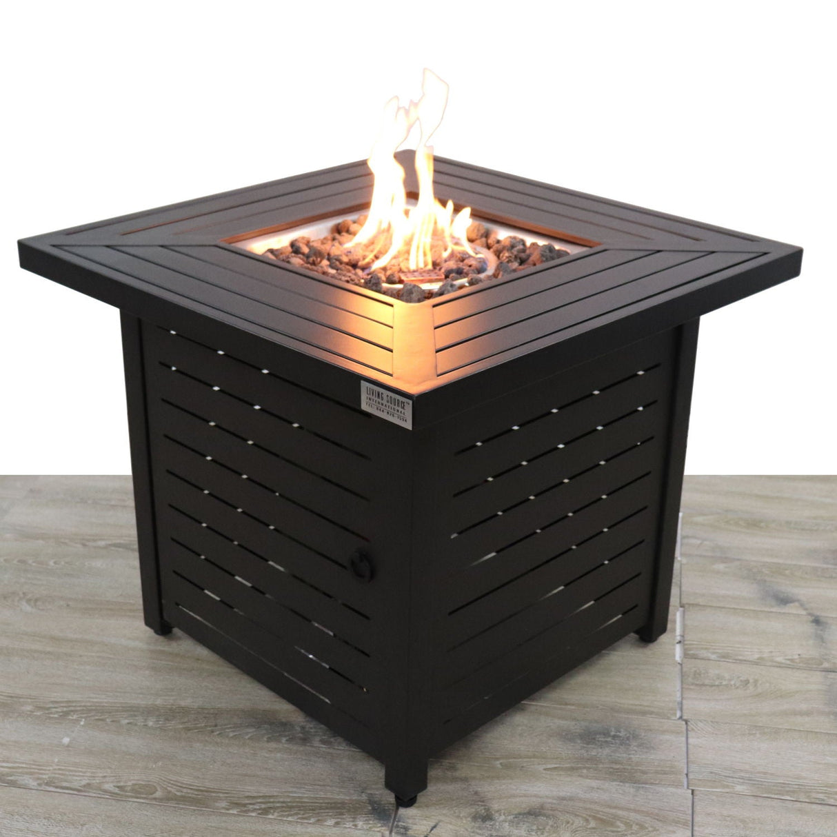 Propane / Gas Fire Pit Table - Black by Couch.com