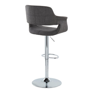 Vintage Flair - Mid Century Modern Adjustable Barstool With Oval Footrest (Set of 2) by Couch.com