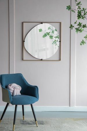 Poppy Mirror With Metal Frame Contemporary Design For Bathroom, Entryway Wall Decor by Couch.com